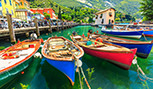 Lac de garda dans la ville de Torbole